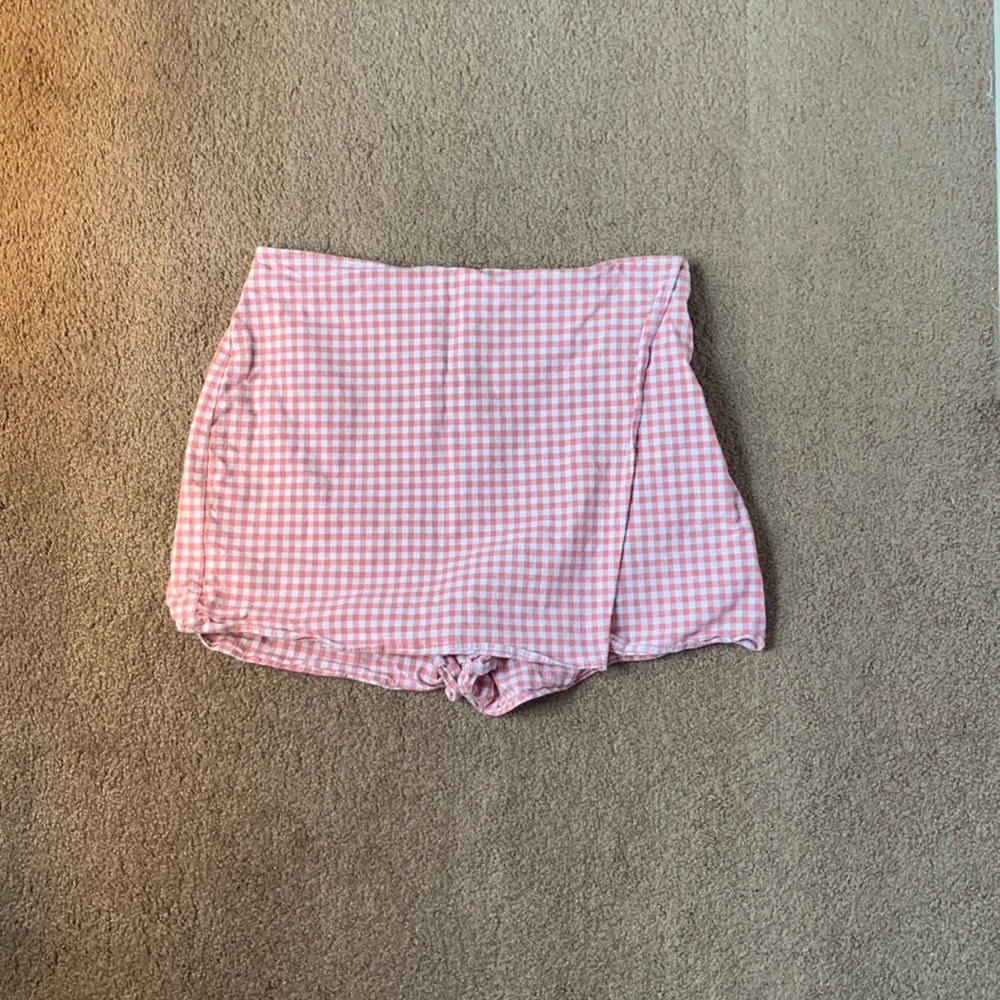 Pink Checkered Skort